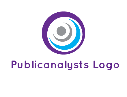 abstract person inside the circle with swooshes logo