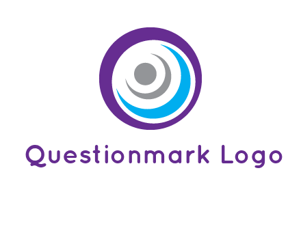abstract person inside the circle with swooshes logo