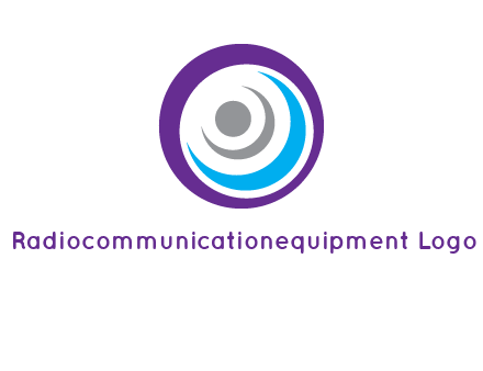 abstract person inside the circle with swooshes logo