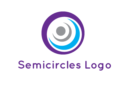 abstract person inside the circle with swooshes logo