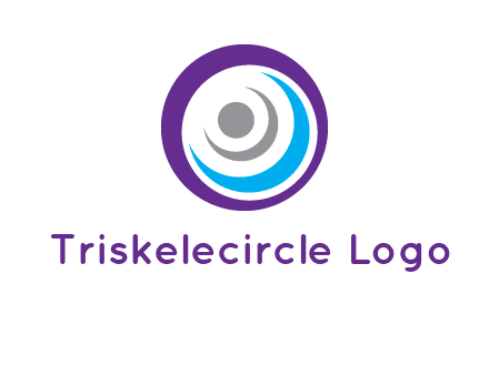 abstract person inside the circle with swooshes logo