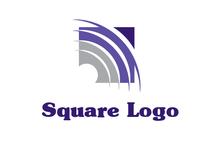 swooshes inside the square shape logo