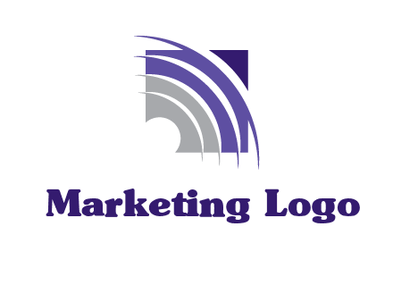 swooshes inside the square shape logo