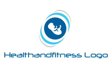 baby inside the circle with swooshes logo