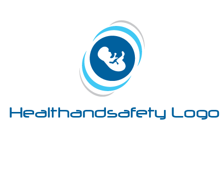 baby inside the circle with swooshes logo