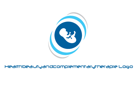 baby inside the circle with swooshes logo