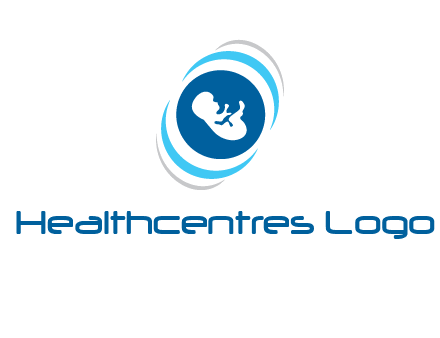 baby inside the circle with swooshes logo