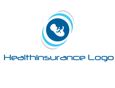 baby inside the circle with swooshes logo