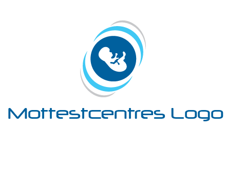 baby inside the circle with swooshes logo