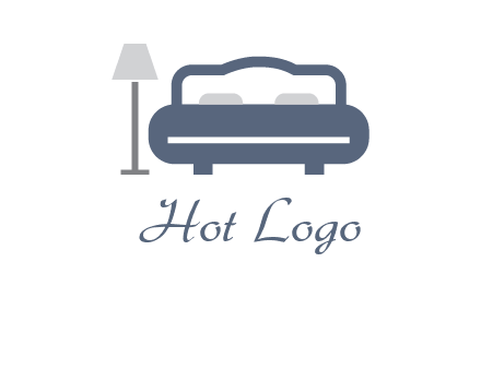 bed with lamp icon