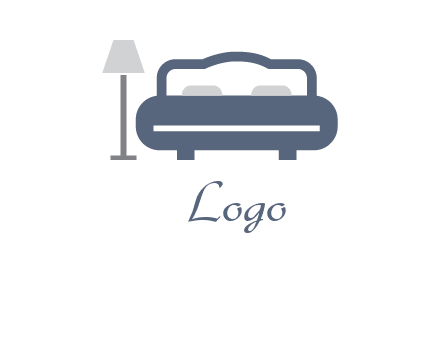 bed with lamp icon