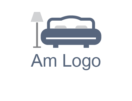 bed with lamp icon