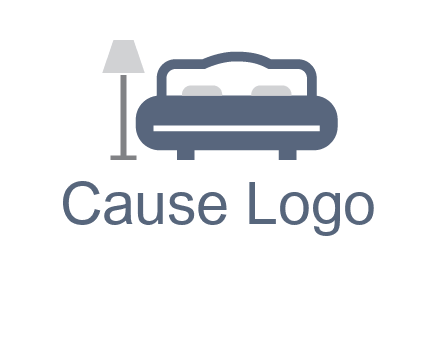 bed with lamp icon