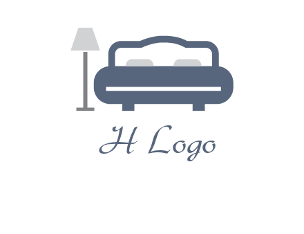 bed with lamp icon