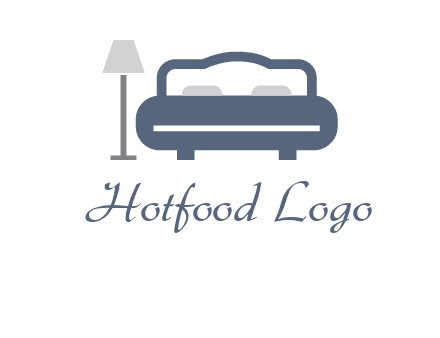 bed with lamp icon