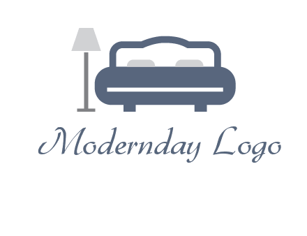 bed with lamp icon