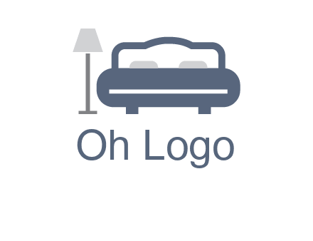 bed with lamp icon