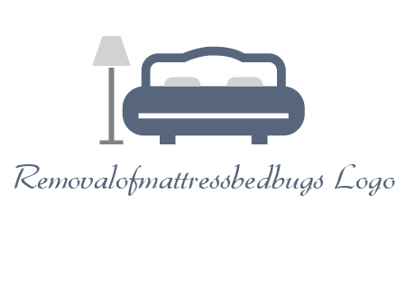 bed with lamp icon
