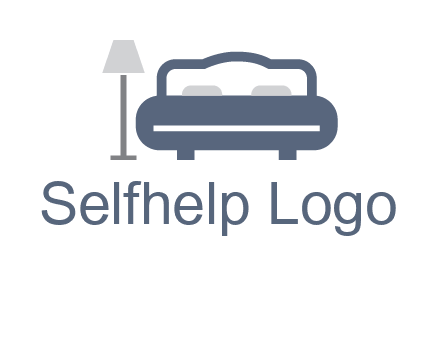 bed with lamp icon