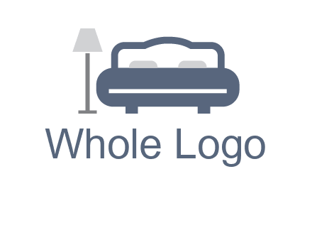bed with lamp icon