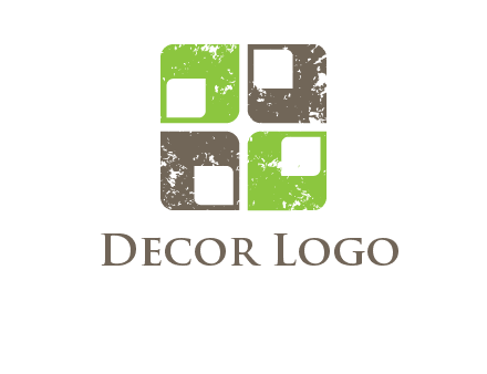 abstract rounded shape squares logo