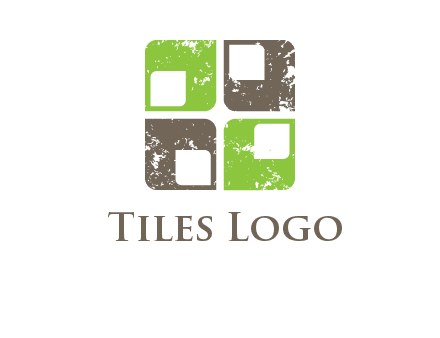 abstract rounded shape squares logo