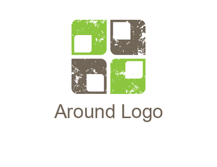 abstract rounded shape squares logo