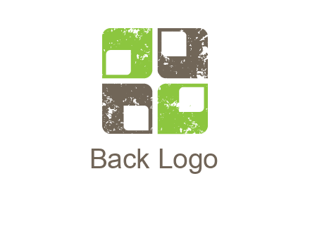 abstract rounded shape squares logo