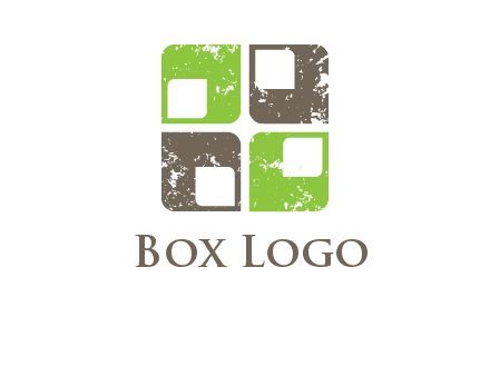 abstract rounded shape squares logo