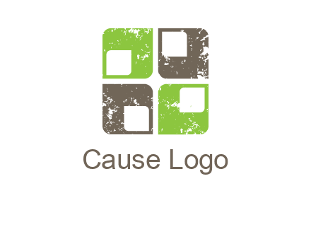 abstract rounded shape squares logo