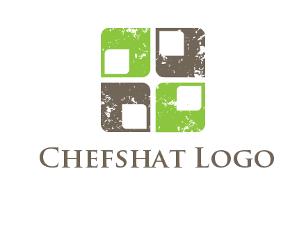 abstract rounded shape squares logo