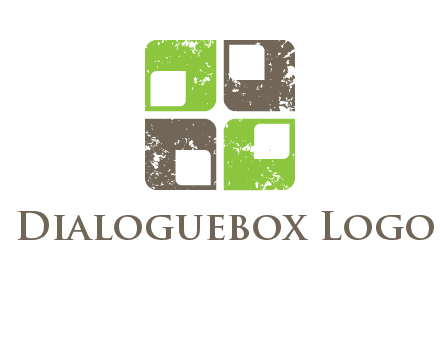 abstract rounded shape squares logo