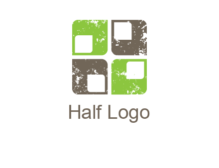 abstract rounded shape squares logo