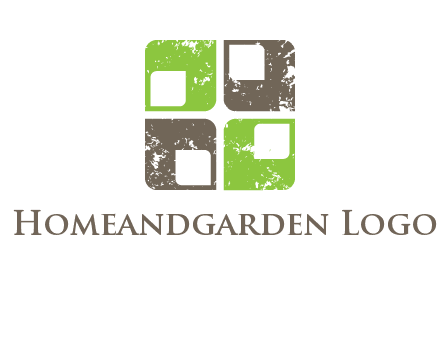 abstract rounded shape squares logo
