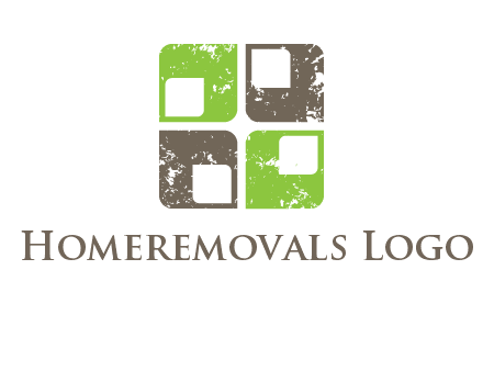 abstract rounded shape squares logo