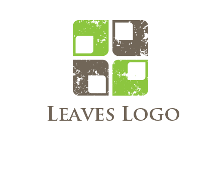 abstract rounded shape squares logo