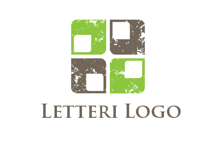 abstract rounded shape squares logo