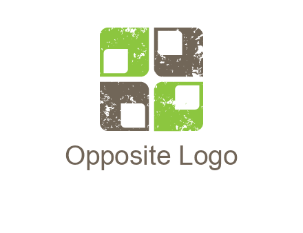 abstract rounded shape squares logo