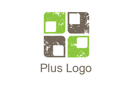 abstract rounded shape squares logo