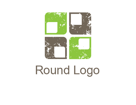 abstract rounded shape squares logo