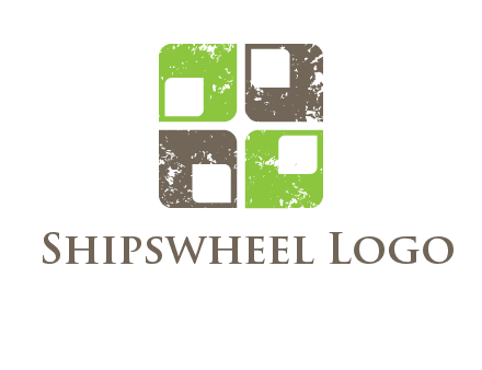 abstract rounded shape squares logo
