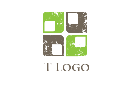 abstract rounded shape squares logo