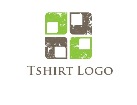abstract rounded shape squares logo