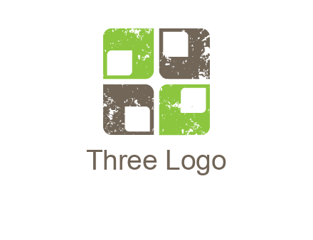 abstract rounded shape squares logo