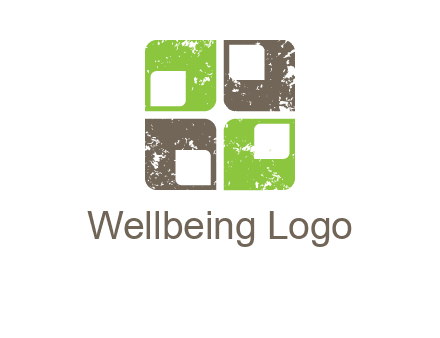 abstract rounded shape squares logo