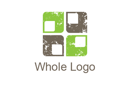 abstract rounded shape squares logo