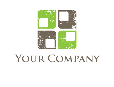 abstract rounded shape squares logo