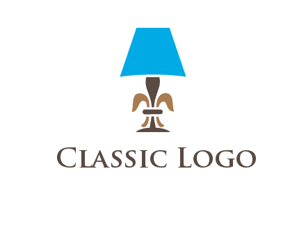 abstract lamp logo