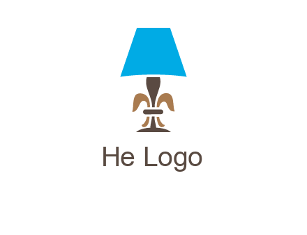 abstract lamp logo