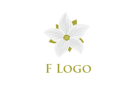 Madonna lily flower logo